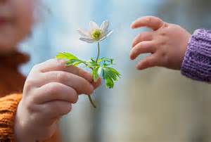 give a child a flower