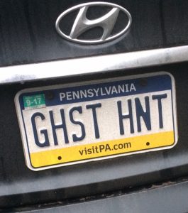 PA license plate of spiritual investigations